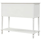 Console buffet avec étagère inférieure et meuble de rangement style ferme en bois et verre - 42 po L x 14 po l x 34,2 po H