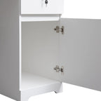 Buffet moderne blanc avec rangement, buffet cannelé grand format avec étagères réglables, meuble console d'appoint