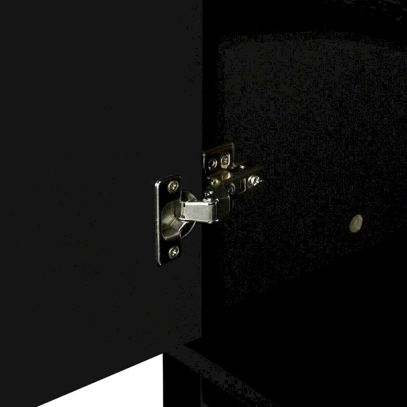 Buffet en bois avec 4 portes et étagères réglables, idéal pour l'entrée, le salon ou la chambre.