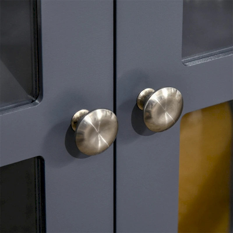 Buffet de cuisine avec portes vitrées et étagère de rangement réglable