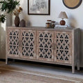 American Country Style Hollow Four Door Antique Cabinet