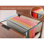 Classeur à roulettes JJS à 3 tiroirs, rangement en bois avec serrure et roulettes