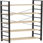 Bibliothèque à 5 niveaux avec étagères réglables