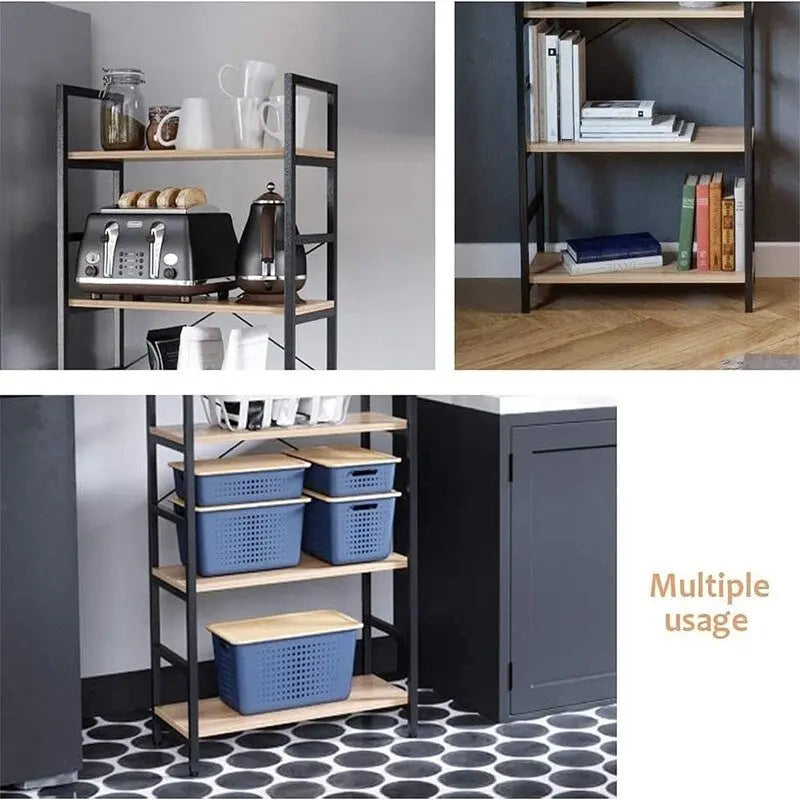 Bibliothèque à 5 niveaux avec étagères réglables