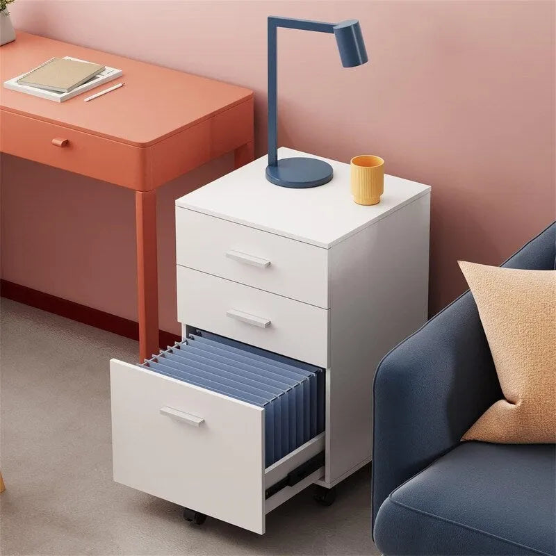 Classeur mobile en bois à 3 tiroirs