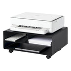 Support roulant pour imprimante Yamazaki Home, en acier, supporte jusqu'à 27 kg, assemblage minimal - L 37 x l 48 x H 19 cm