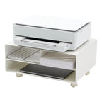 Support roulant pour imprimante Yamazaki Home, en acier, supporte jusqu'à 27 kg, assemblage minimal - L 37 x l 48 x H 19 cm