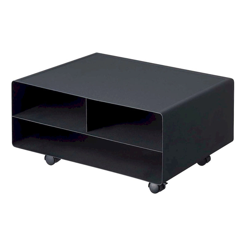 Support roulant pour imprimante Yamazaki Home, en acier, supporte jusqu'à 27 kg, assemblage minimal - L 37 x l 48 x H 19 cm