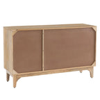 Armoire à trois portes Spence en rotin de bois de manguier naturel