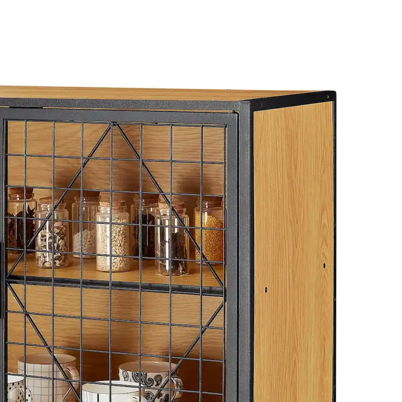 Armoire de cuisine Javlergo 72 avec porte et étagères, meuble haut de cuisine avec support pour micro-ondes