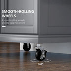 Îlot de cuisine mobile sur roulettes avec comptoir en acier inoxydable