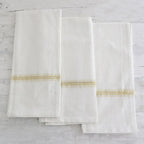 Torchons en coton Novica Snow Sophistication faits main (lot de 3)