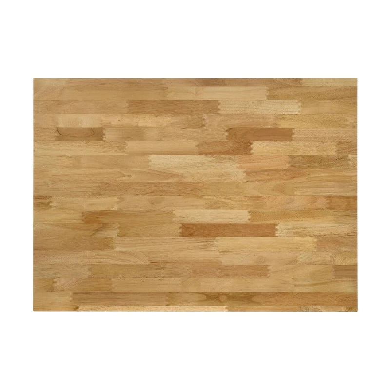 Îlot de cuisine Prager marron et blanc avec support à casseroles