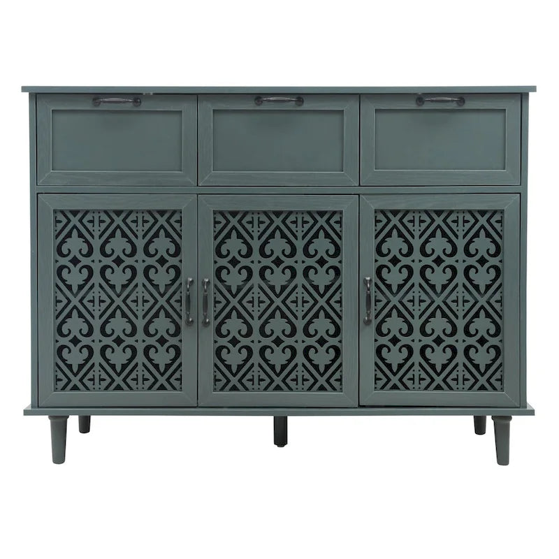 Meuble à 3 portes et 3 tiroirs, style américain, idéal pour une chambre à coucher - Non applicable