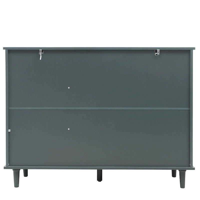 Meuble à 3 portes et 3 tiroirs, style américain, idéal pour une chambre à coucher - Non applicable