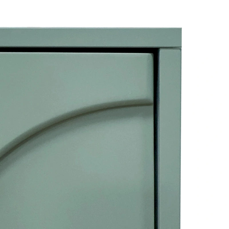 Buffet laqué à 4 portes vitrées, meuble de rangement pour salon, vert menthe
