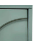 Buffet laqué à 4 portes vitrées, meuble de rangement pour salon, vert menthe