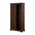 Armoire de rangement haute en bois avec porte de grange