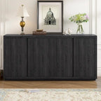 Buffet à quatre portes avec placage en frêne