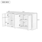 Buffet à quatre portes avec placage en frêne