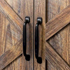 Buffet à 4 portes et 4 étagères ouvertes, meuble de rangement indépendant pour entrée, salon ou bureau.