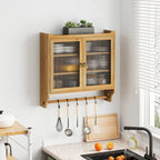 24.8Glass Door Vintage Double Door Wall Cabinet