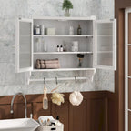 Armoire murale double porte vintage 24,8 cm avec porte vitrée