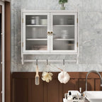 Armoire murale double porte vintage 24,8 cm avec porte vitrée