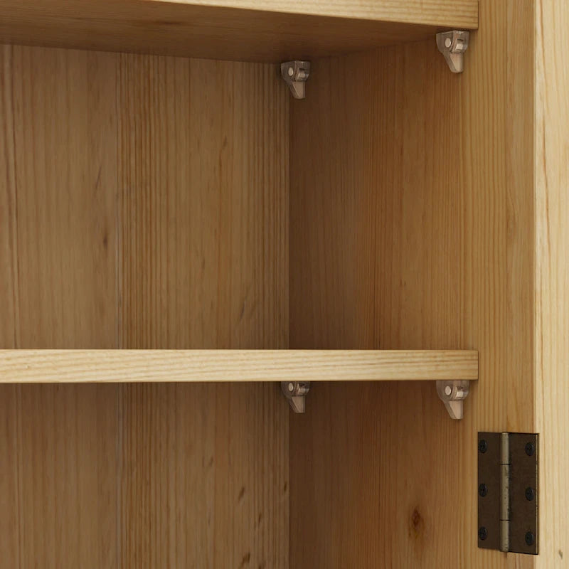 Armoire murale double porte vintage 24,8 cm avec porte vitrée