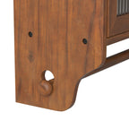Armoire murale double porte vintage 24,8 cm avec porte vitrée