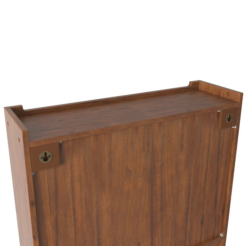 Armoire murale double porte vintage 24,8 cm avec porte vitrée