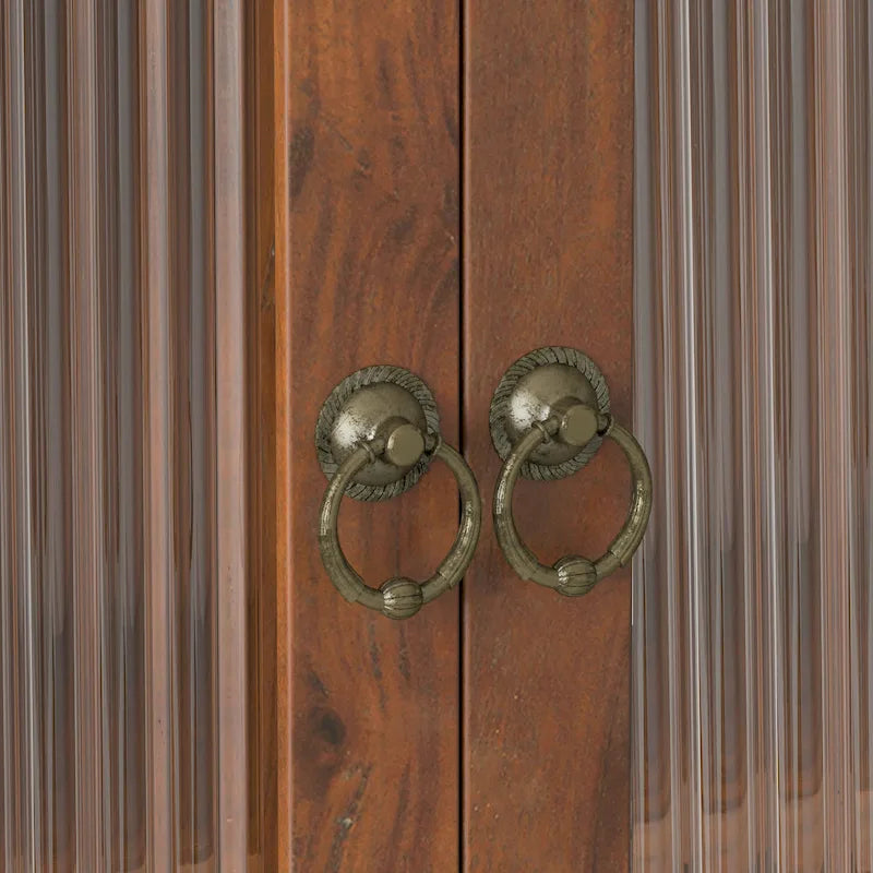 Armoire murale double porte vintage 24,8 cm avec porte vitrée