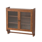 Armoire murale double porte vintage 24,8 cm avec porte vitrée