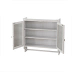 Armoire murale double porte vintage 24,8 cm avec porte vitrée