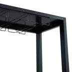 Buffet-bar en bois de 81 cm avec casier à vin - Peut contenir jusqu'à 9 bouteilles