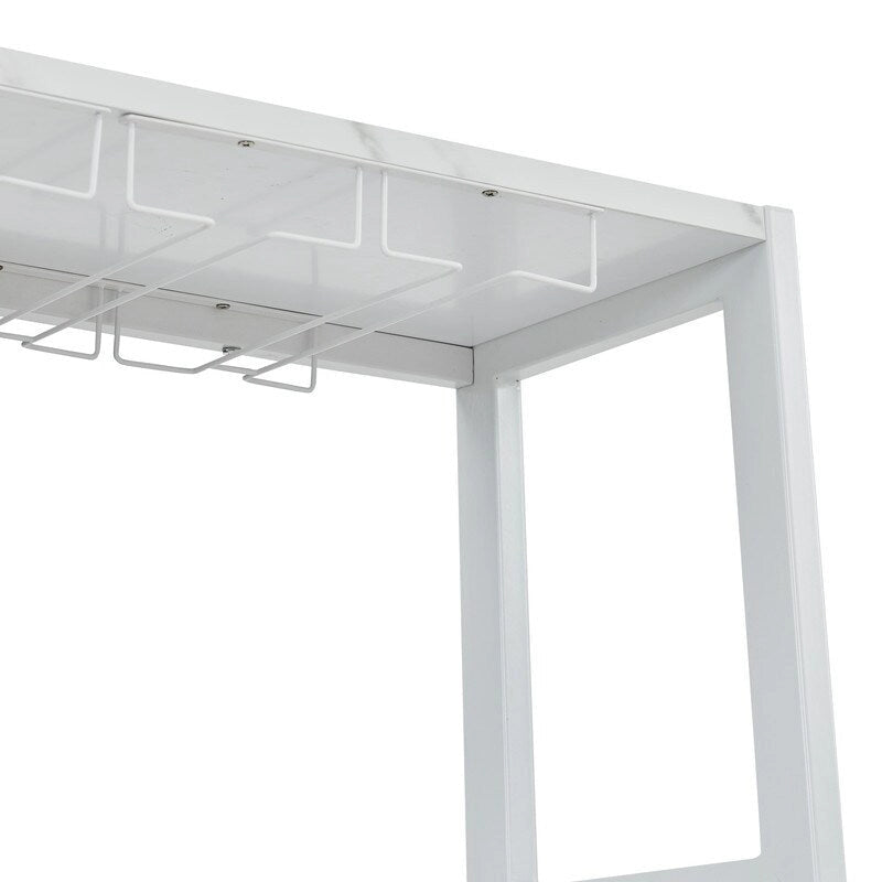 Buffet-bar en bois de 81 cm avec casier à vin - Peut contenir jusqu'à 9 bouteilles
