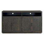 Buffet classique moderne à 4 portes avec rangement ouvert et étagères réglables