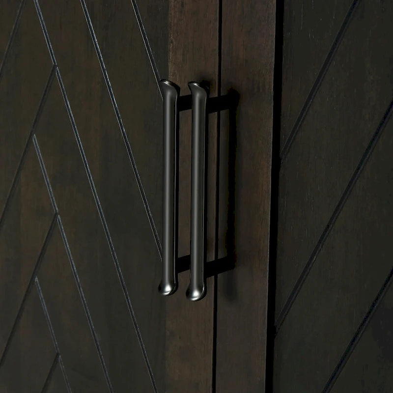 Buffet classique moderne à 4 portes avec rangement ouvert et étagères réglables