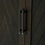 Buffet classique moderne à 4 portes avec rangement ouvert et étagères réglables