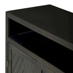 Buffet classique moderne à 4 portes avec rangement ouvert et étagères réglables