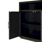 Buffet classique moderne à 4 portes avec rangement ouvert et étagères réglables