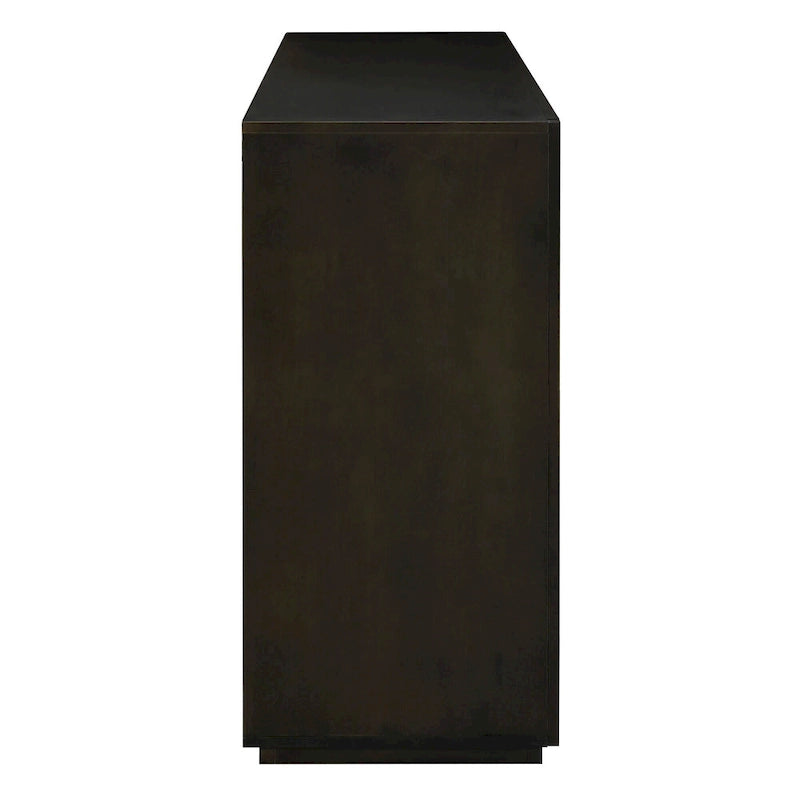 Buffet classique moderne à 4 portes avec rangement ouvert et étagères réglables