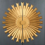 Buffet/armoire de rangement style ferme, 2 portes, en bois massif, motif soleil - L 42 x l 80 x H 98 cm