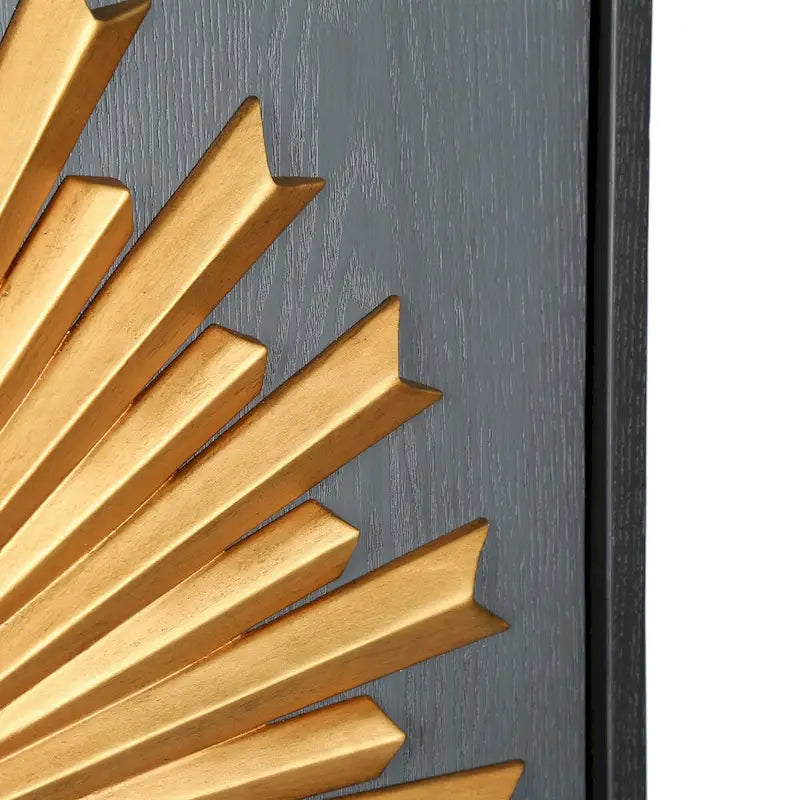 Buffet/armoire de rangement style ferme, 2 portes, en bois massif, motif soleil - L 42 x l 80 x H 98 cm
