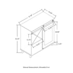 Buffet bar industriel moderne Glitzhome 32,25H