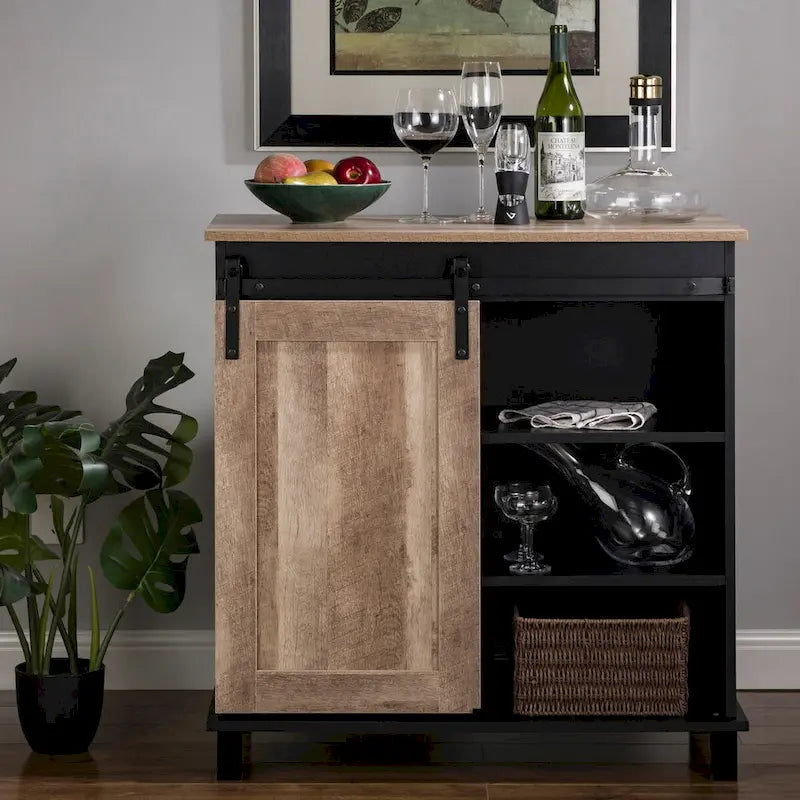 Buffet bar industriel moderne Glitzhome 32,25H