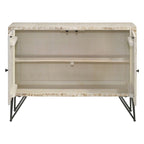 Meuble d'appoint Komomo blanc délavé à 1 étagère réglable