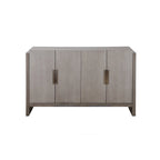 Buffet de salle à manger Cruz de style transitionnel gris en bois massif avec portes, de Furniture of America