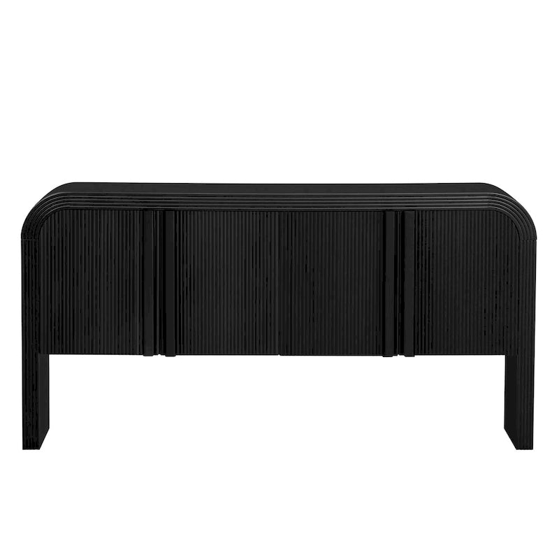 Buffet à rayures de 63 pouces avec étagères réglables