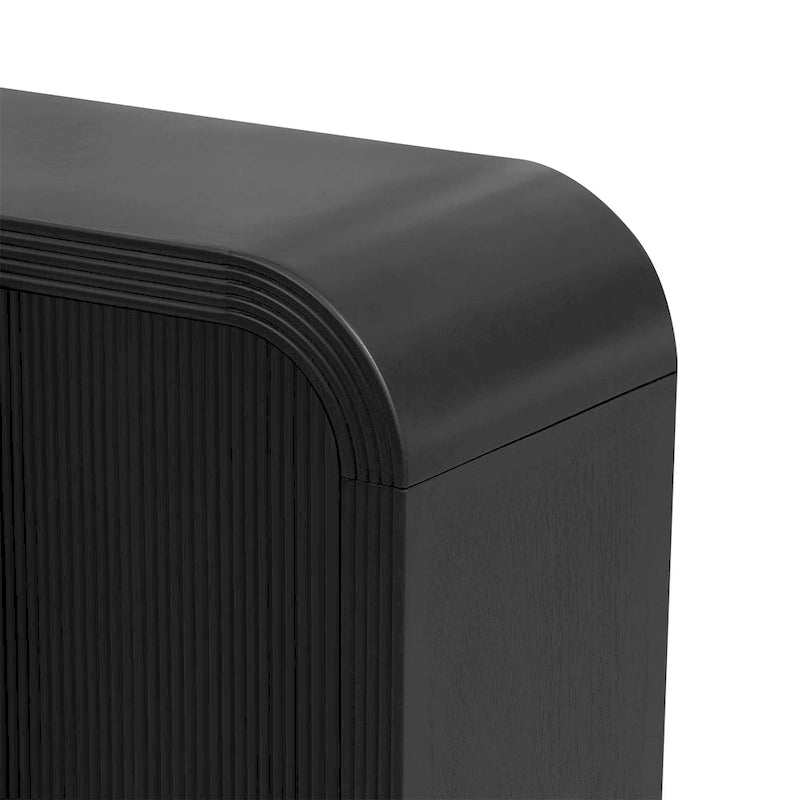 Buffet à rayures de 63 pouces avec étagères réglables